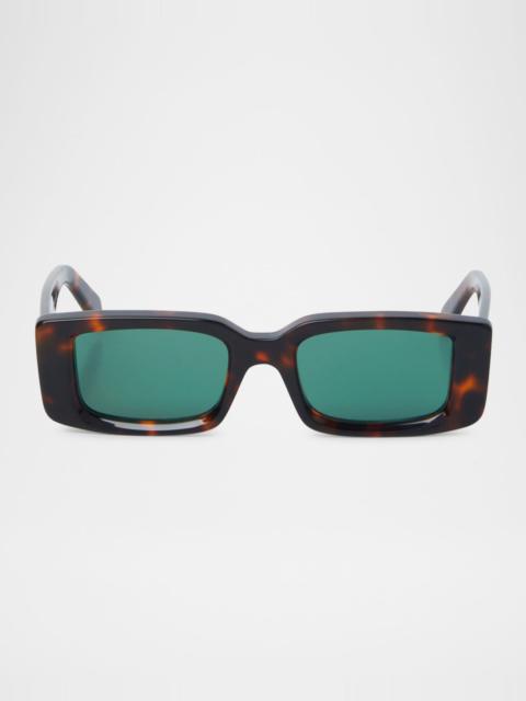 Off-White Men's Arthur Acetate Rectangle Sunglasses
