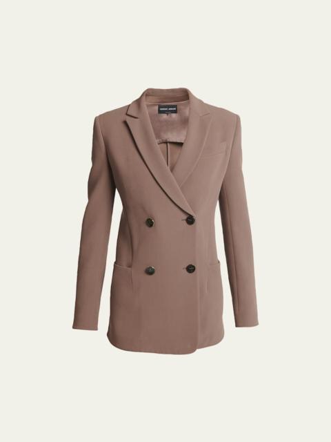 GIORGIO ARMANI Cady Double-Breasted Blazer