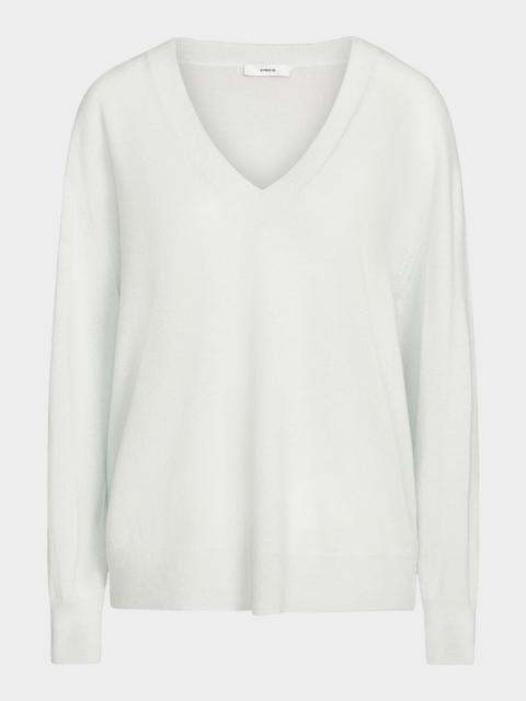 Vince Silk-Cashmere Deep V Sweater