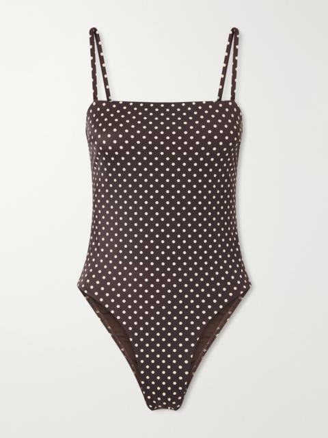 MATTEAU Petite Square Polka-dot Recycled Swimsuit