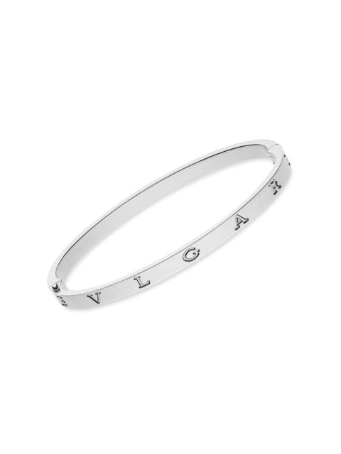 BVLGARI Women's B. zero1 18K White Gold Logo Bangle Bracelet - White Gold