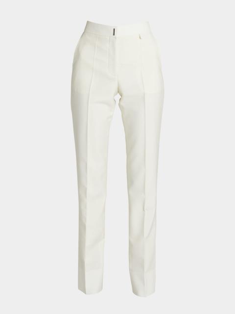 Tapered Wool-Mohair Trousers