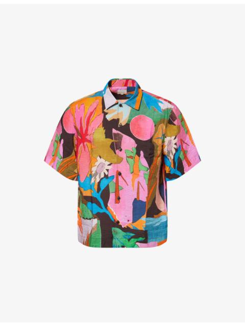 Paul Smith Multi-Coloured Graphic-Print Woven Shirt