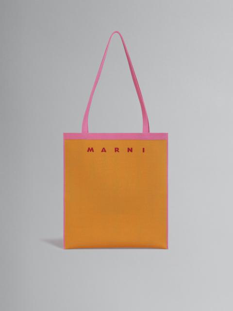 Marni ORANGE AND PINK JACQUARD BAG