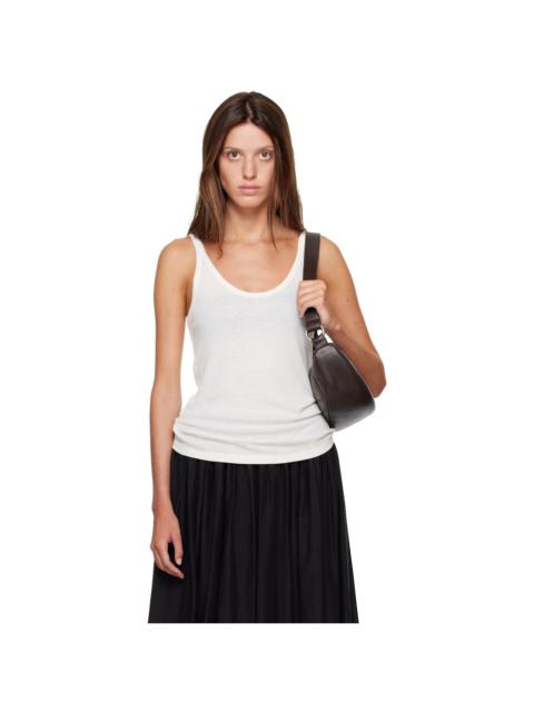 Loulou de Saison Off-White RONI Rib Jersey Tank Top