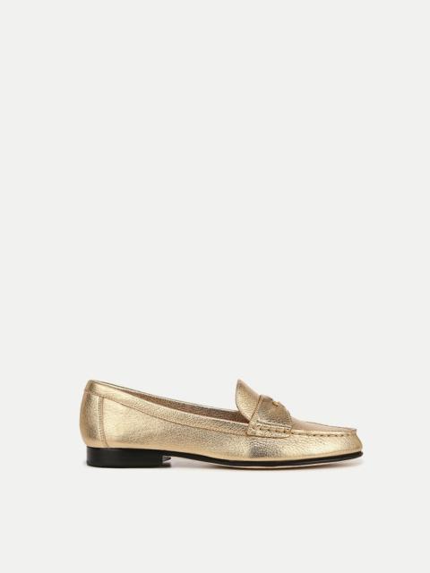 VERONICA BEARD PENNY METALLIC LEATHER LOAFER