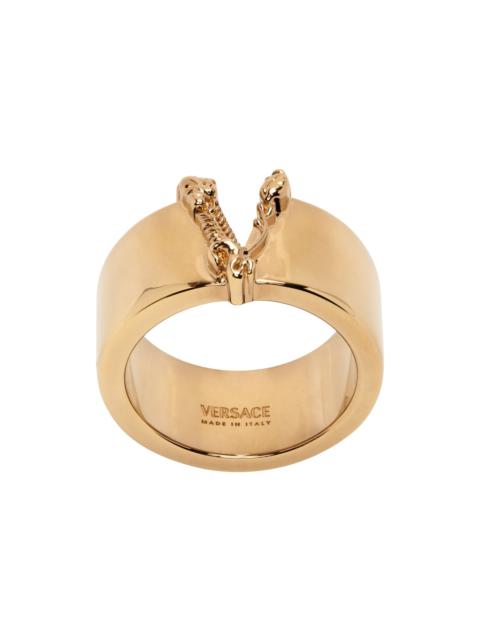 VERSACE Gold 'V' Ring