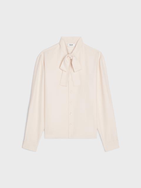 CELINE lavaliere blouse in silk wool cady