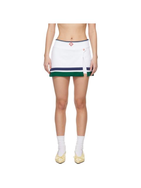 CASABLANCA White Striped Skort