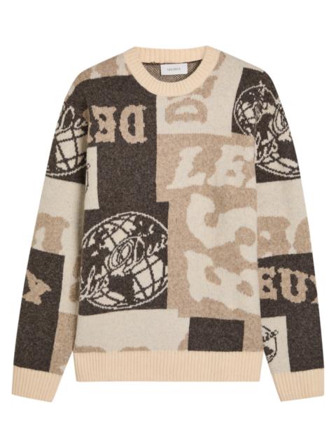 Les Deux Les Deux Globe Jacquard Knit Jumper