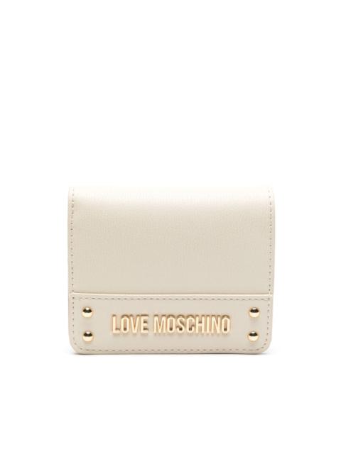 Moschino logo-plaque bi-fold wallet