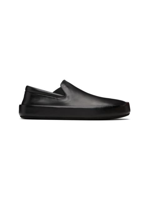 Marsèll Black Cassapelle Leather Slip-on Sneakers