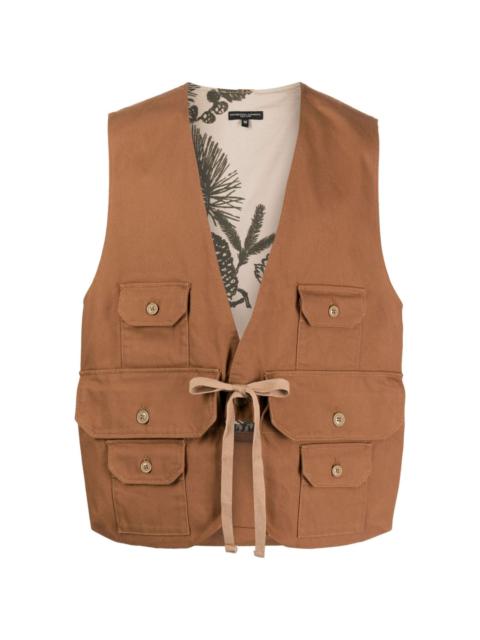 Engineered Garments Fowl V-neck waistcoat