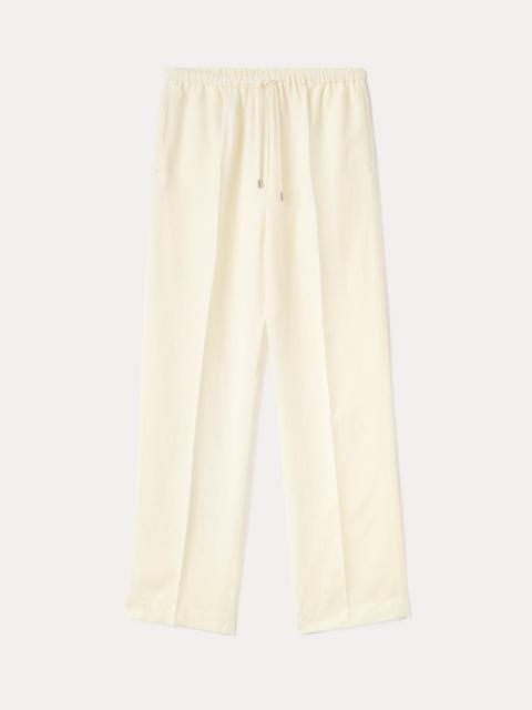 Press-creased drawstring trousers vanilla