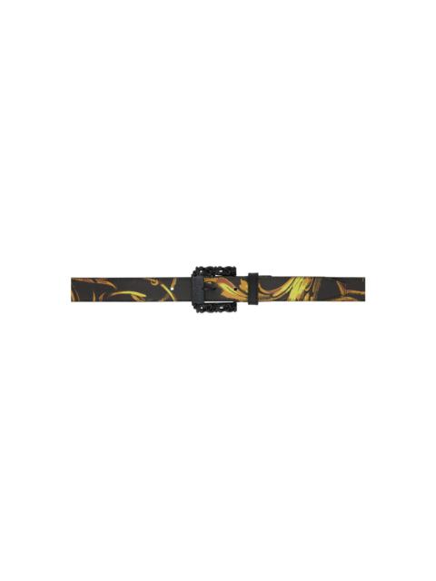 VERSACE JEANS COUTURE Black & Gold Couture1 Belt