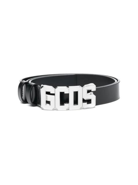 GCDS logo-plaque belt