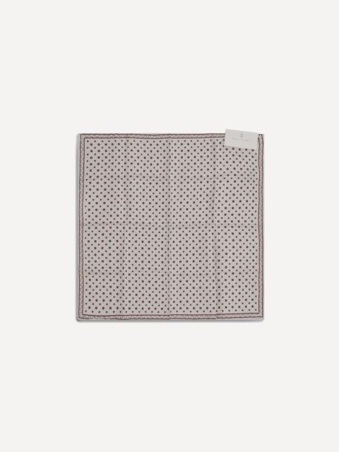Brunello Cucinelli Polka Dot Silk Pocket Square