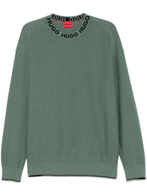 HUGO logo-collar sweater