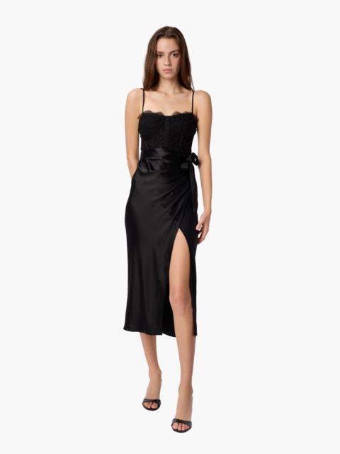 CAMI NYC TRICIA CORSET DRESS BLACK
