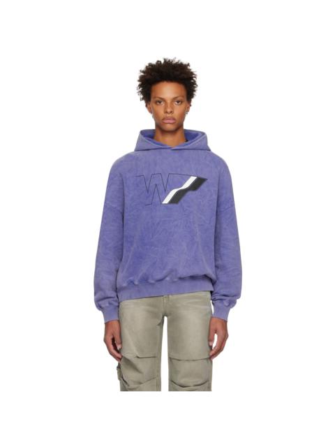 Purple Wave Line Hoodie