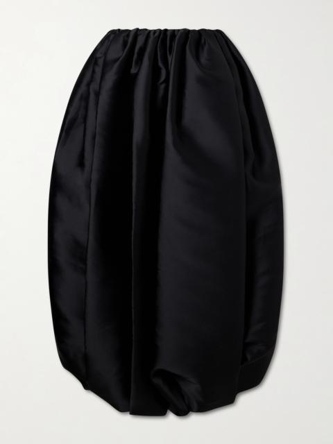 Calvin Klein Collection Gathered Duchesse Satin Maxi Skirt