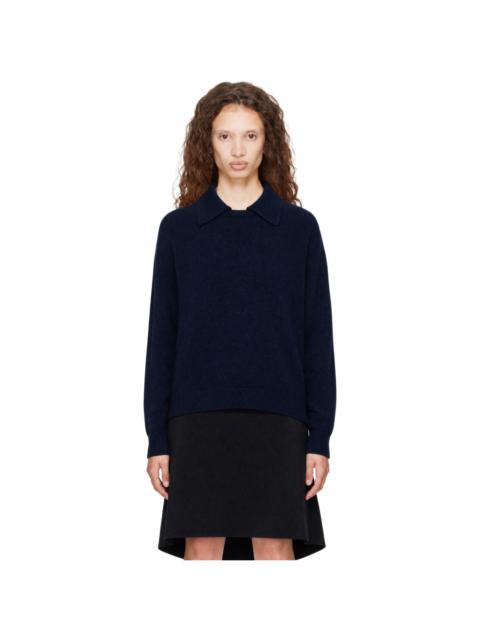 KHAITE Navy Jackson Sweater