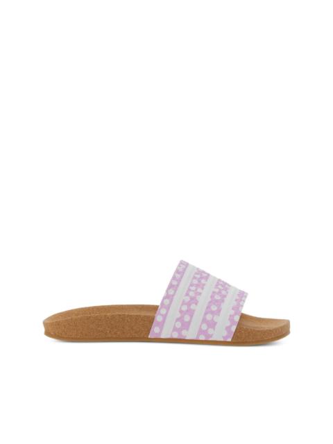 adidas Adllette stripes polka dot sandals