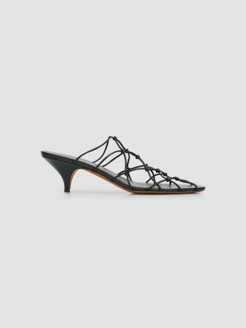 ULLA JOHNSON Women's Colette 50MM Knotted Kitten-Heel Mules - Noir