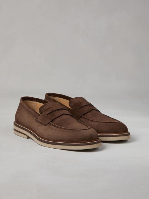 Brunello Cucinelli Suede penny loafers