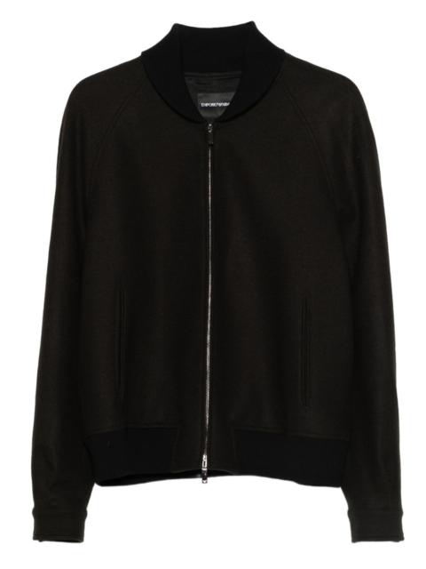 EMPORIO ARMANI zip-up pocketed bomber jacket