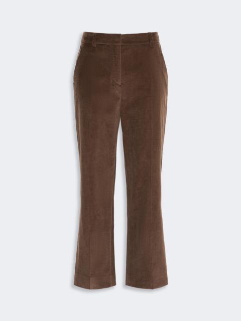 WEEKEND Max Mara MARRUCA Cotton velvet cropped trousers - BROWN