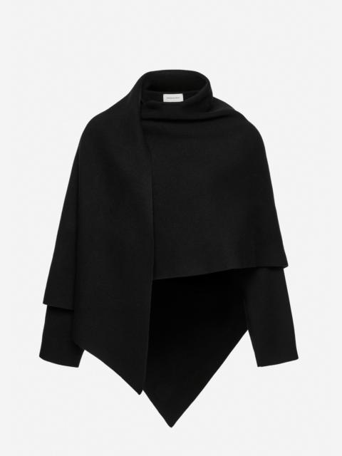 MAGDA BUTRYM Poncho sweater in black