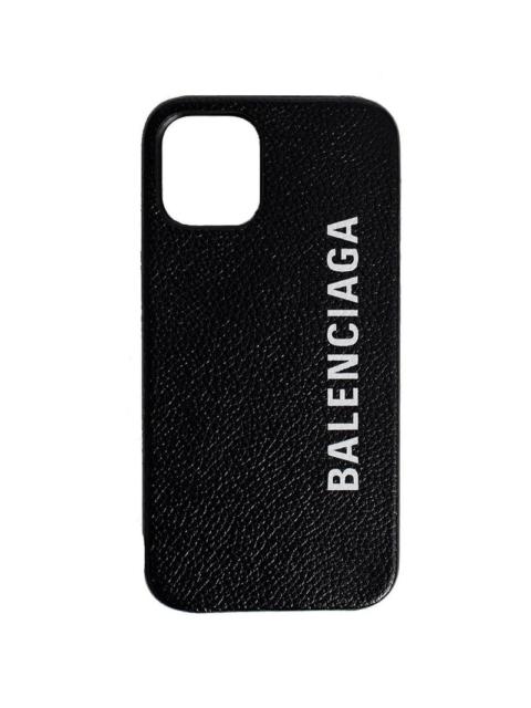 BALENCIAGA BALENCIAGA Logo Cash Card iPhone 12 Case Black