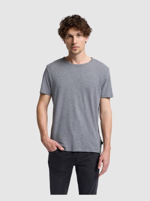 7 For All Mankind Featherweight Cotton Tee in Heather Grey