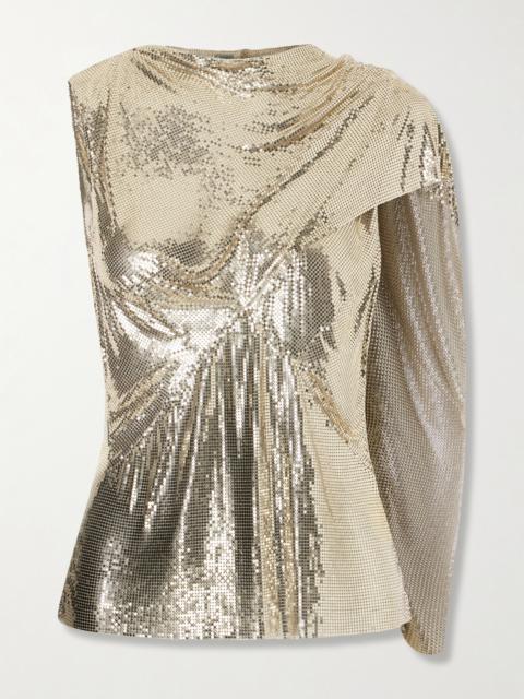 rabanne Draped Gold-tone Chainmail Tank