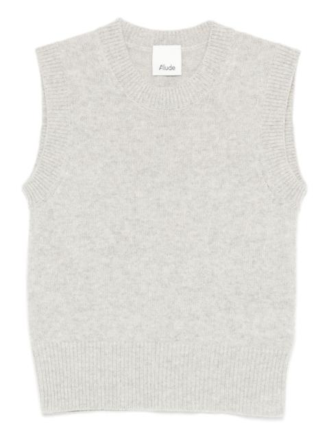 Allude sleeveless knitted top