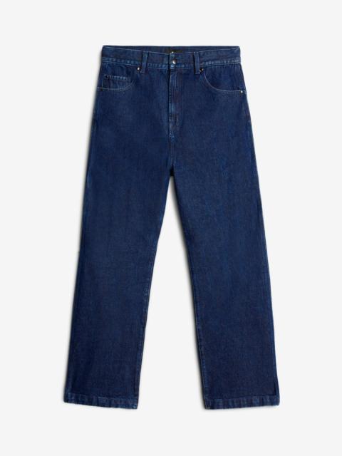 7 For All Mankind Utility Denim Wide Leg Pant in Carpenter Blue