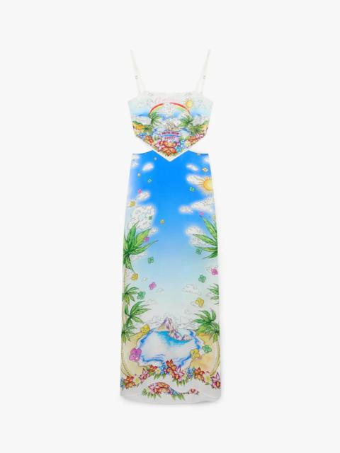 CASABLANCA Silk Satin Maxi Scarf Dress | Casablanca Paris