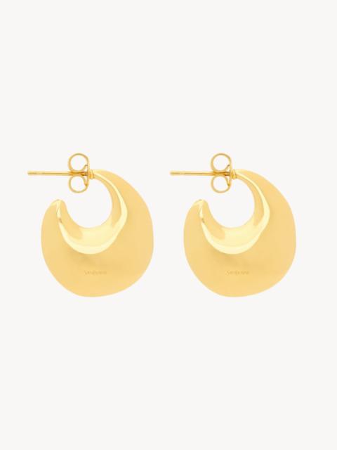 SAINT LAURENT TEARDROP HOOP EARRINGS IN METAL
