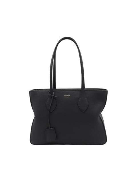 FERRAGAMO Black Leather Totes