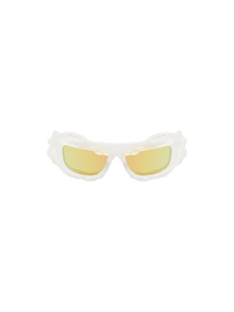 SSENSE Exclusive White Twisted Sunglasses
