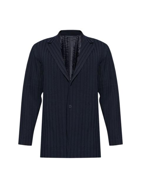 v-neck plissé jacket