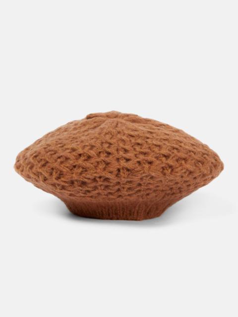 Cashmere and silk knit beanie