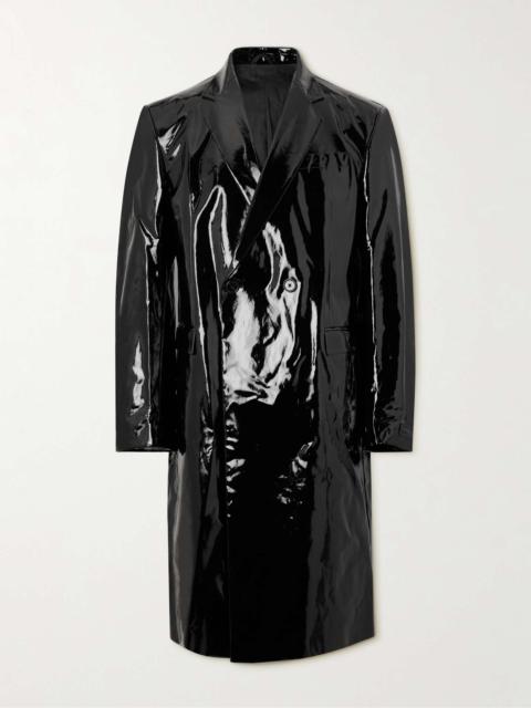 Raf Simons Double-Breasted Coated-Cotton Coat
