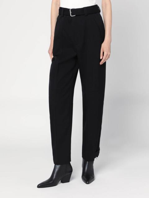 Bottega Veneta Black twill cotton trousers