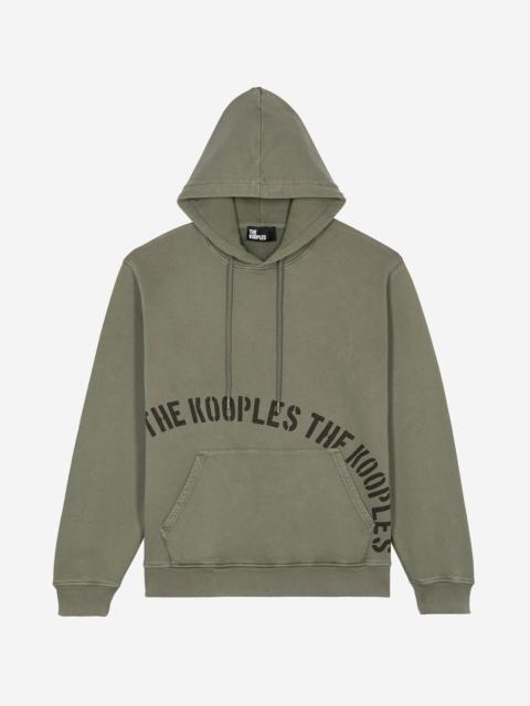The Kooples HOODED SWEATSHIRT WITH KHAKI SCREEN PRINT