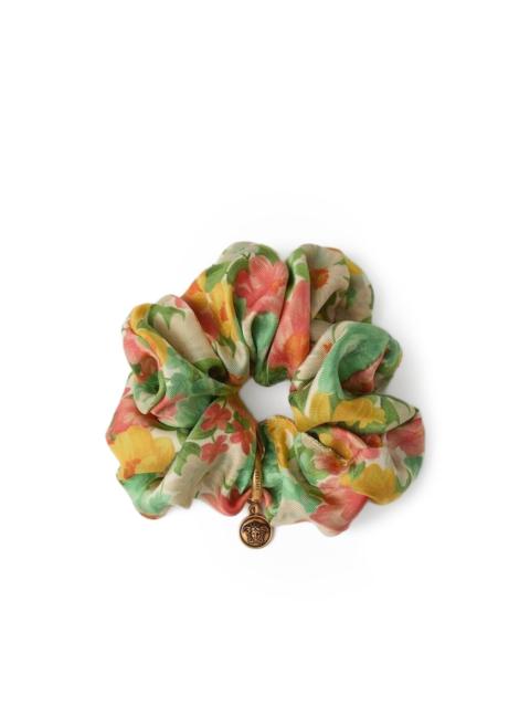 VERSACE the meadow print charm-detail scrunchie