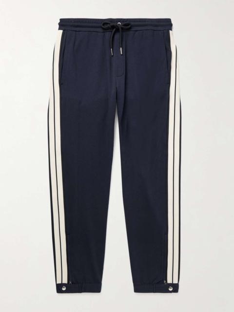 Moncler Tapered Striped Cotton-Jersey Sweatpants