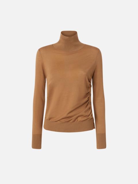 PINKO WOOL TURTLENECK WITH SIDE BUTTONS