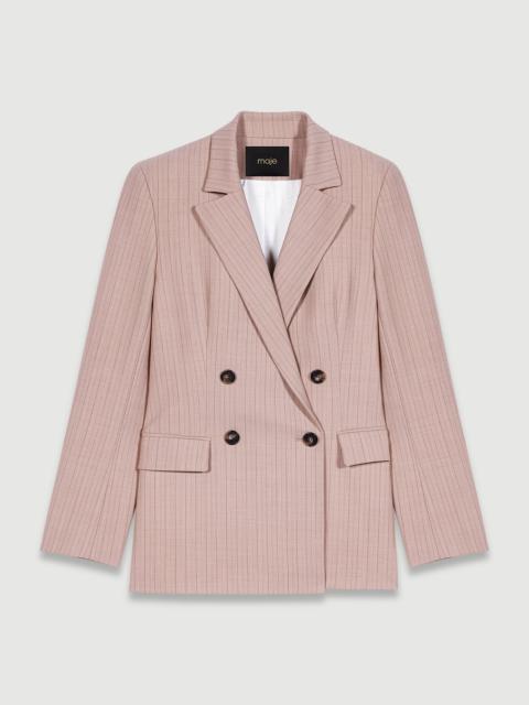 maje Striped suit jacket